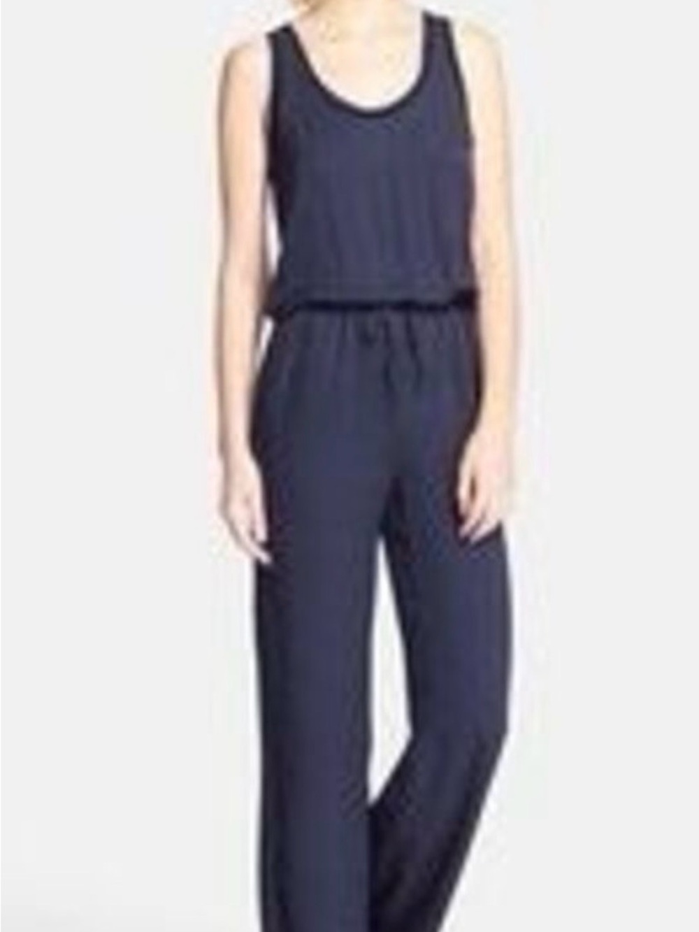 Theory 100% silk black Sleeveless Zinena Jumpsuit